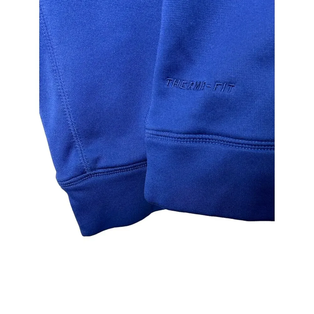 Nike Therma-Fit Blue & Coral 1/4 Zip Hooded Sweatshirt Women's Medium - Picture 4 of 10